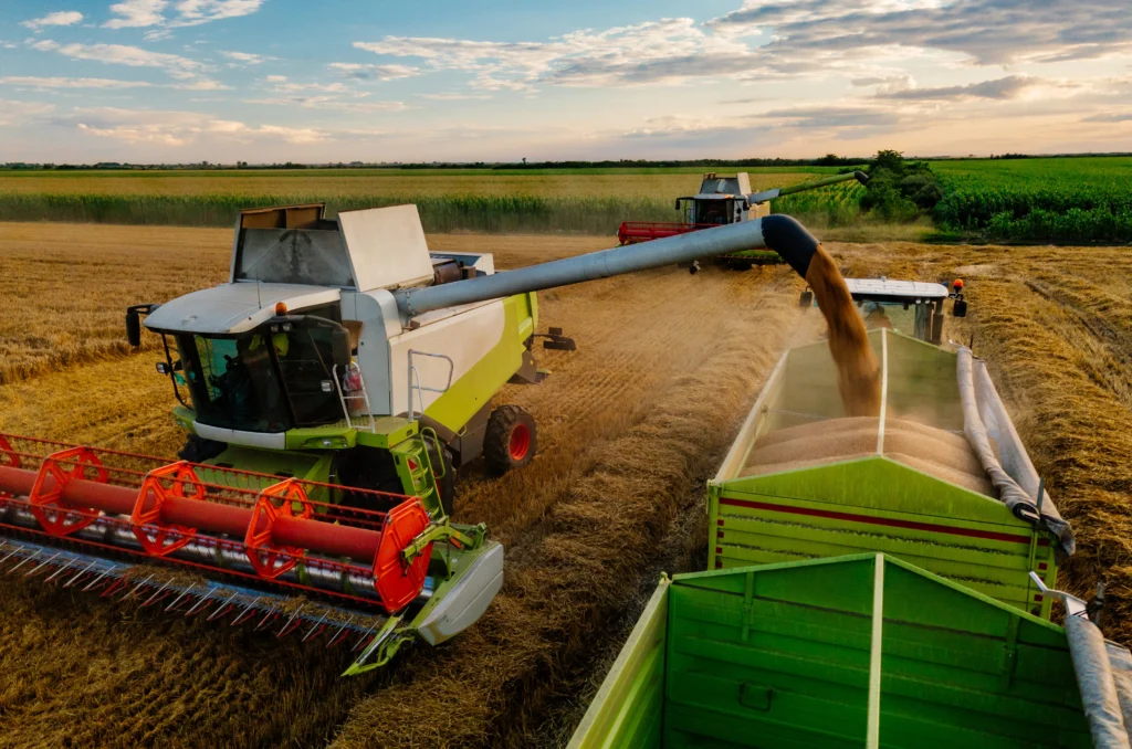 Image of tractor agriculturing on a field