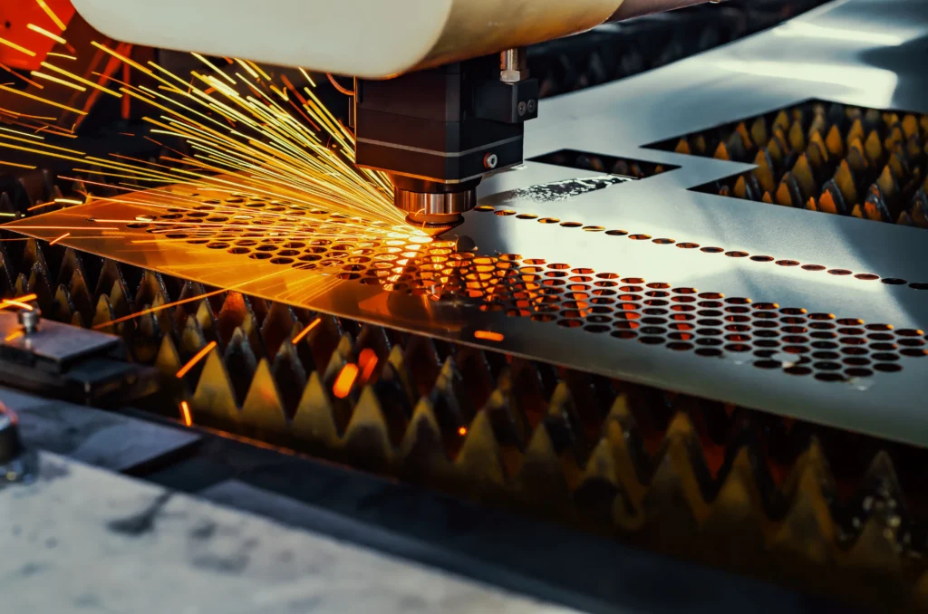 An image of a laser cutting manufacturing machine.