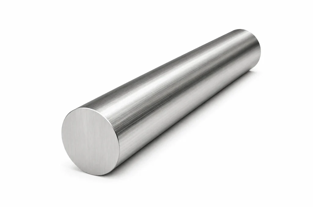 Image of a round bar of raw material.